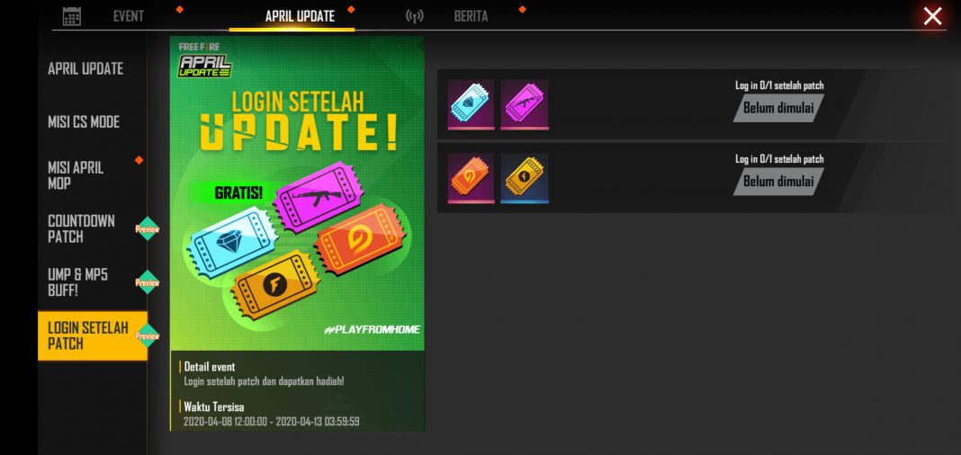 Bocoran Event In-Game Free Fire Terbaru April 2020