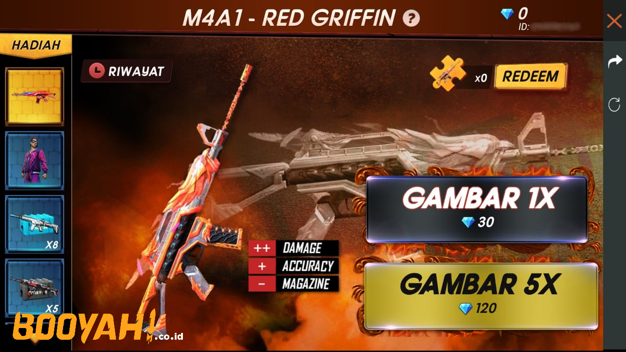 Cara Mendapatkan Gun Skin M4A1 Red Griffin di Event Gambar
