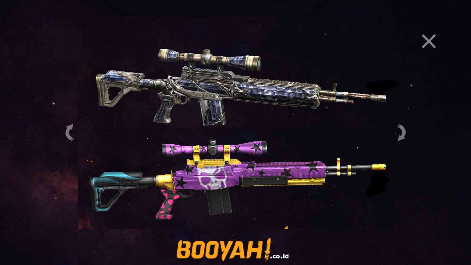 Gun Skin Woodpecker Superstar vs Party Animal FF, Mana yang Terbaik?
