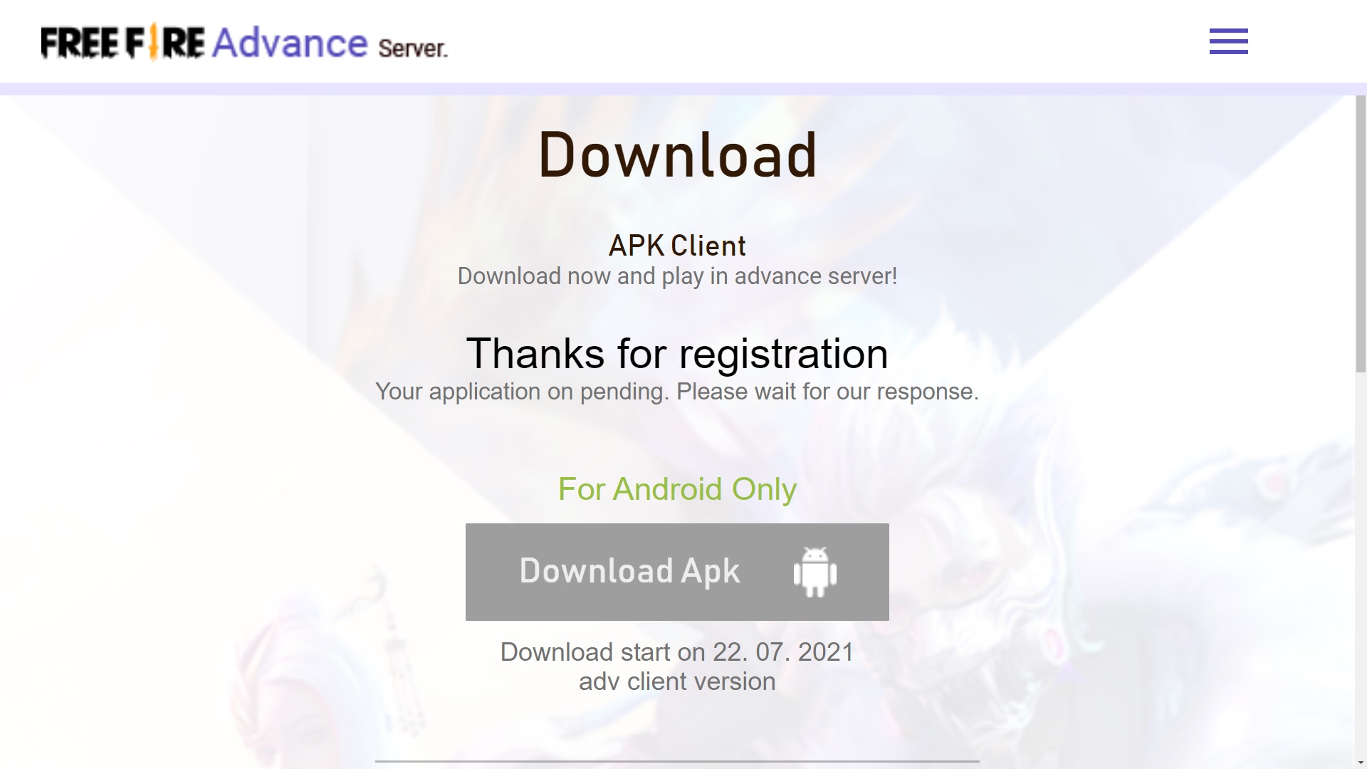 Dibuka Hari Ini, Berikut Cara Download Advance Server FF Juli!